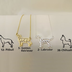 Dog name necklace for woman