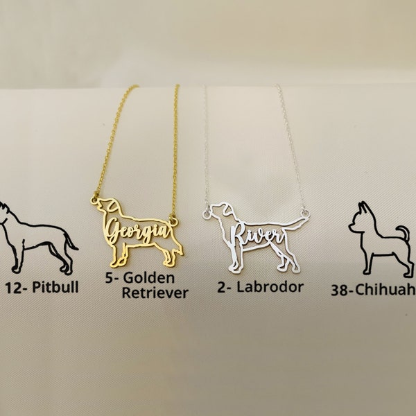 Dog necklace, Dog necklace for woman, Pet necklace, Dog memorial gift, Custom dog necklace, Dog name necklace, Dog memorial name necklace