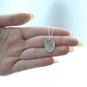Sterling Silver Fingerprint Necklace, Personalised Necklace, Personalised Gift, Gift For Her, Fingerprint Jewelry, Gift For Mom