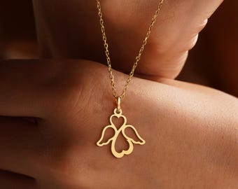 Engel Halskette, Engel Halskette für Frau, Gold Engel Halskette, Schutzengel Halskette, Engel Flügel Schmuck, Engel Halskette für Mama