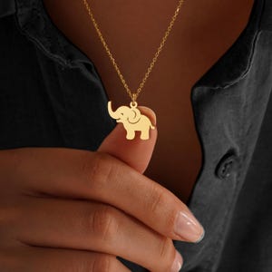 Collar de elefante de la suerte, collar de elefante, collar de elefante para mujer, regalos de elefante para una amiga, regalo de elefante de la suerte, amuleto de animal imagen 4