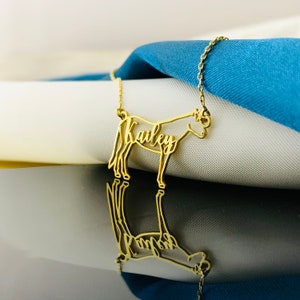 Peut inclure: Collier en or en forme de cheval avec le nom "Kailey" d&eacute;coup&eacute; dans la silhouette du cheval.