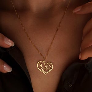 Horse Name Necklace, Horse Necklace for Woman, Equine Name Necklace,Elegant Silver Horse Necklace, Horse Memorial Necklace, Horse Lover Gift image 2