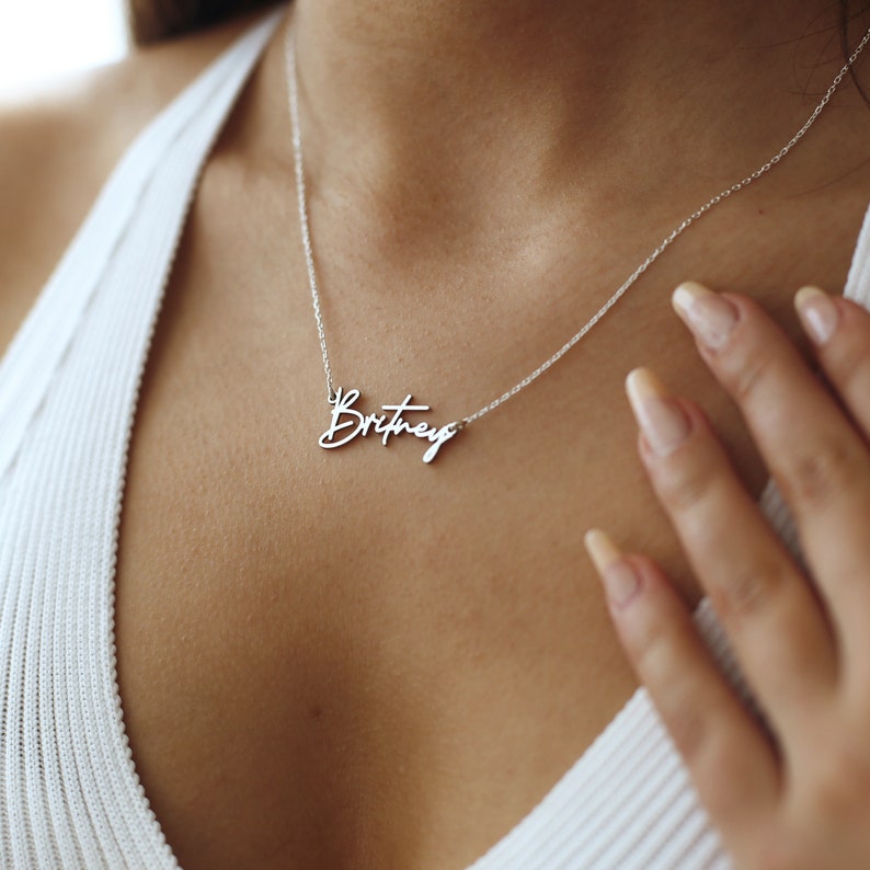 Personalized Name Necklace 925 Sterling Silver - Custom Name Jewelry - Gift For Moms - Gift for Her - Personalized Necklace