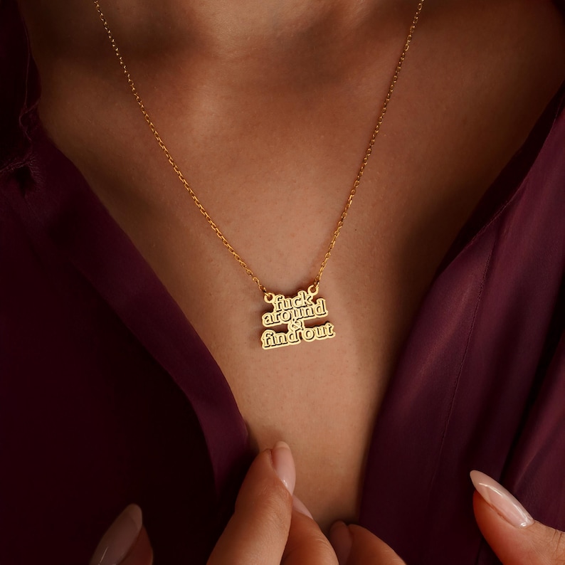 Custom Quote Text Message Necklace