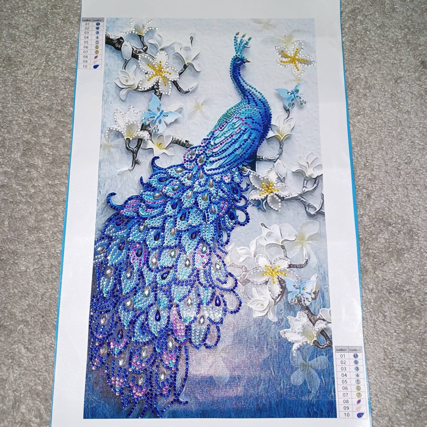 Completed Peacock Diamond Art 