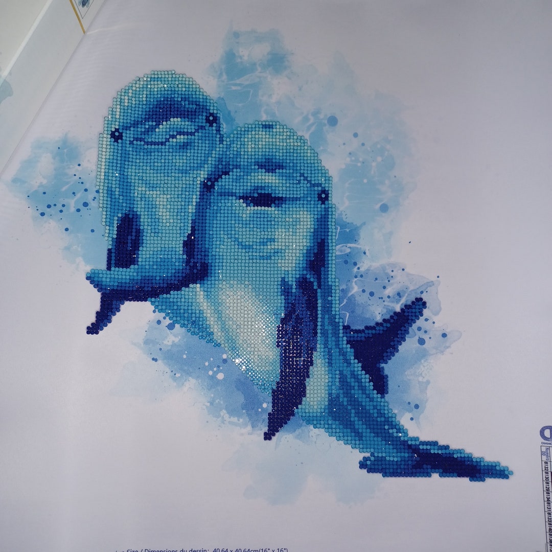 Completed Dolphin 3D Diamond Painting Dolphin Painting With Diamonds