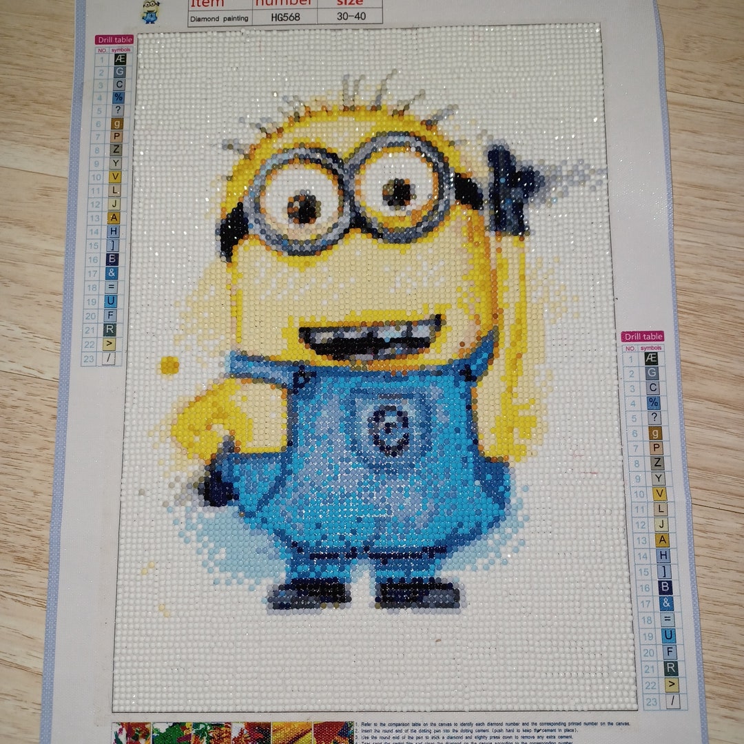 Completed Minion 3D Diamond Painting Minion Painting With Diamonds