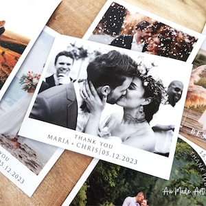 Cartes magnétiques de remerciement de mariage photo personnalisées par Oxee, aimants de faveur de mariage photo, faveur de photo de mariage arche