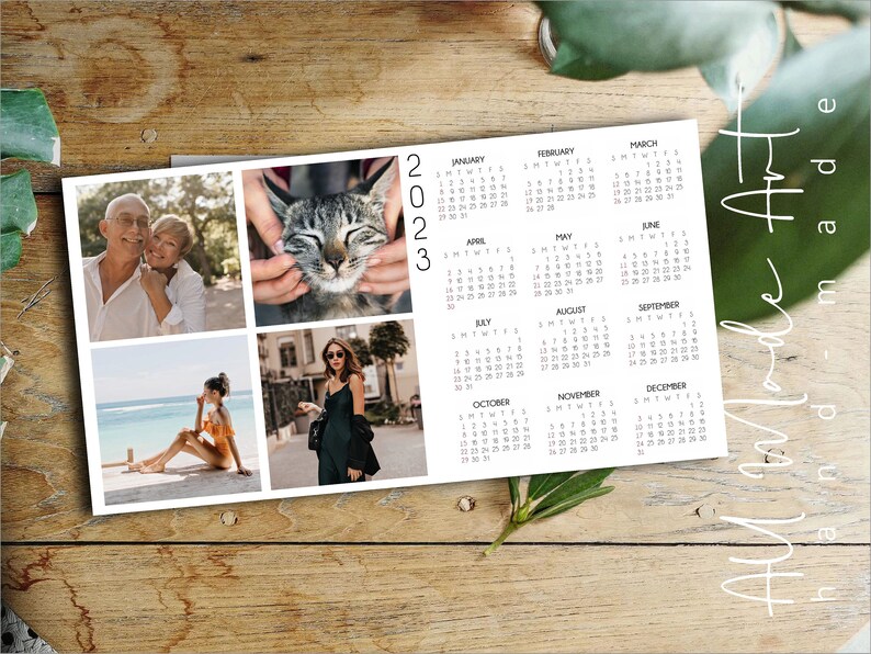 Custom Photo Calendar Fridge by Oxee 2023 Calendar Etsy