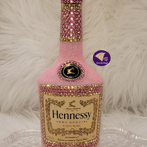 Cot&#39;NCandi--Blinged Out, Iridescent Pink and Sunshine Gold 750ml Bottle With Matching Glasses