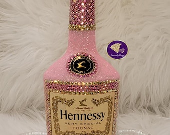 Cot&#39;NCandi--Blinged Out, Iridescent Pink and Sunshine Gold 750ml Bottle With Matching Glasses