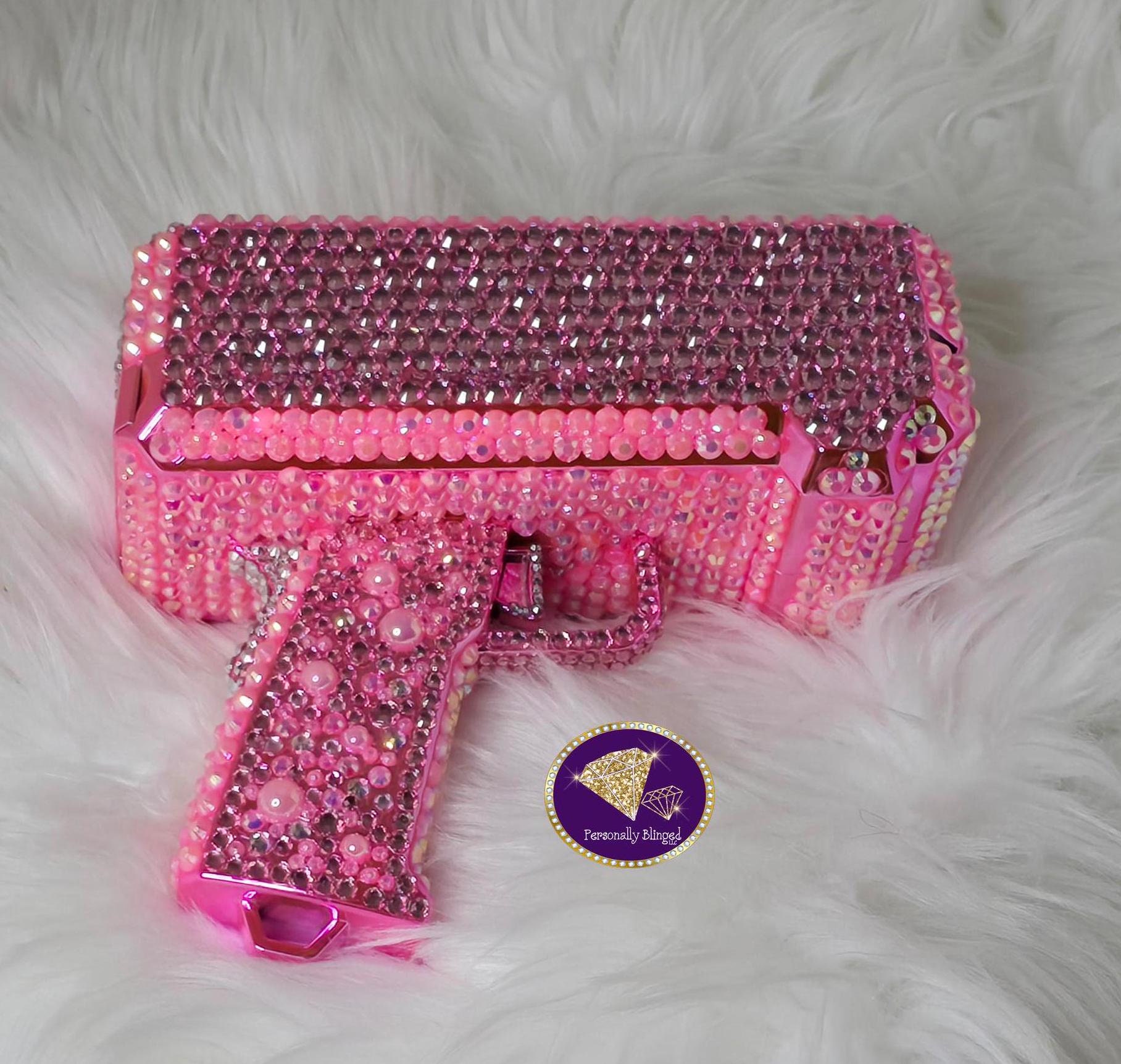 Pearlie Mae--Beautiful Custom Pearl Handled Bling Money Gun Party Favor Party Accessory