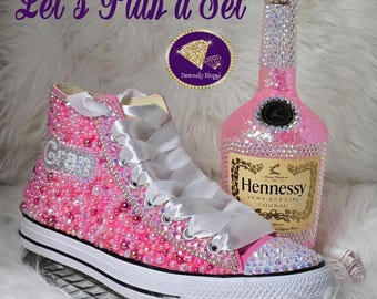 Chuckie2B--Authentic Custom Blinged Chucks--Chucks and Pearls