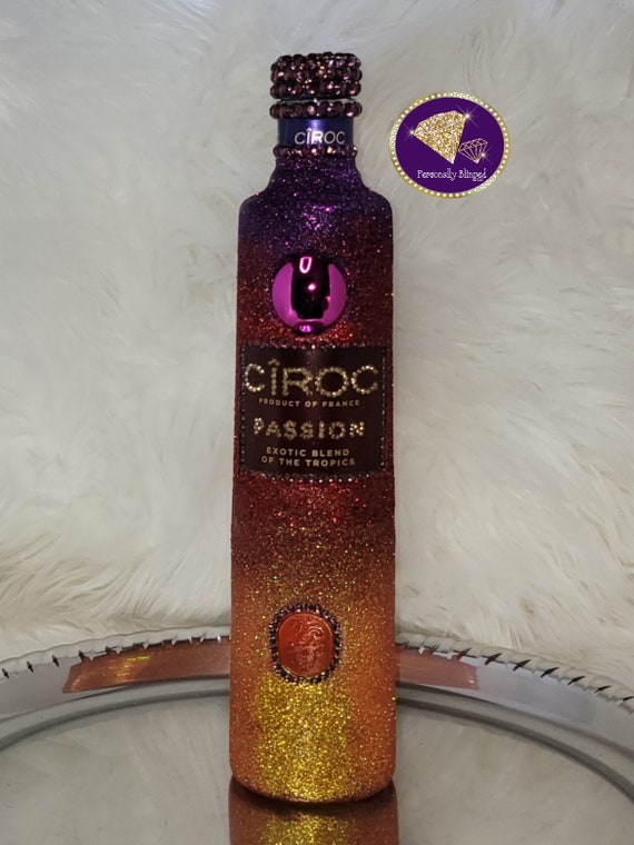 Blinged OMBRE 750ml Ciroc Passion Vodka Bottle 