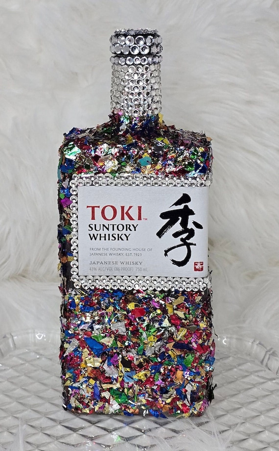 Shogatsu--unique, Multi-colored Foil and Rhinestone Covered 750ml