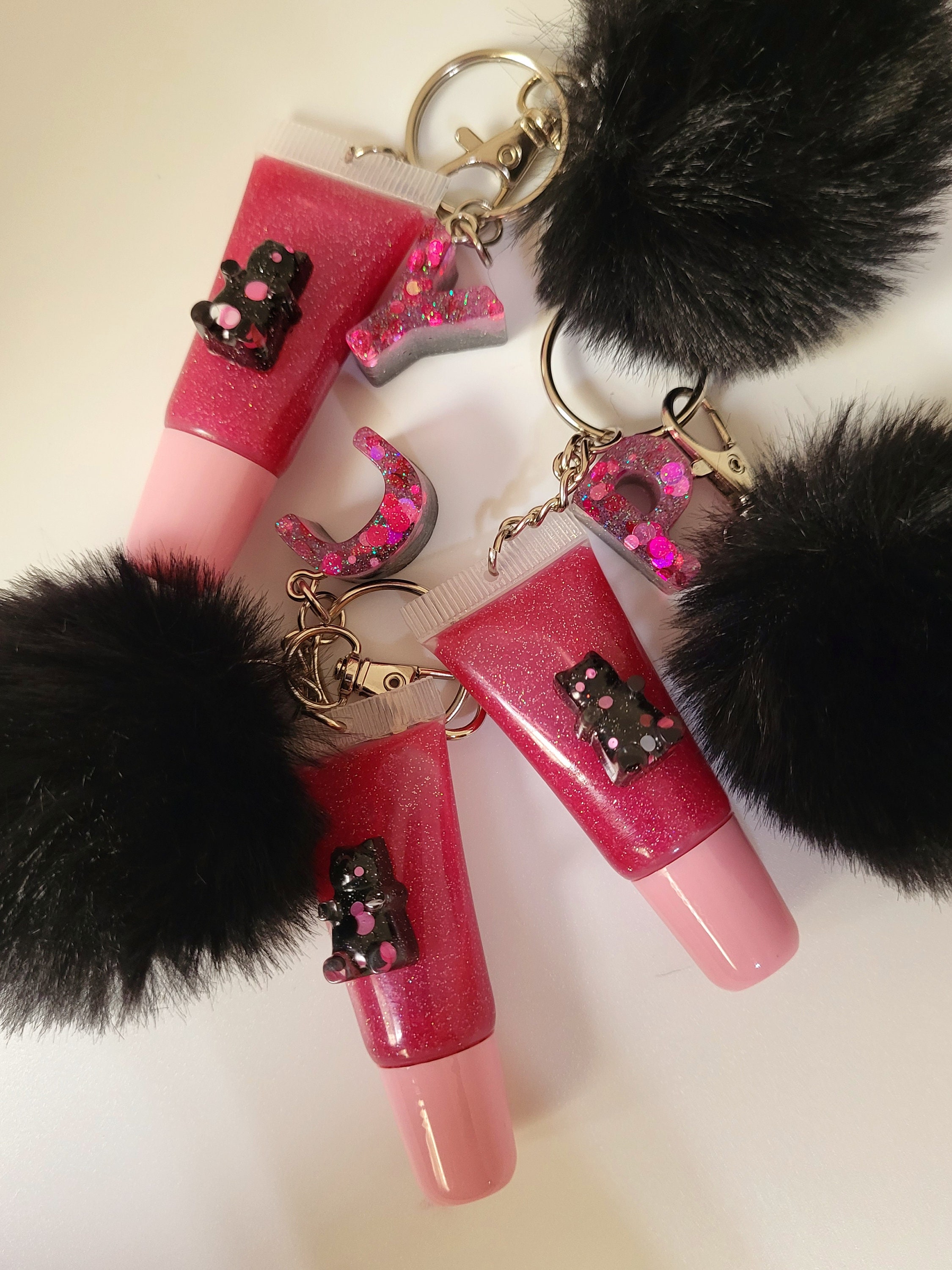 mini lip gloss keychain