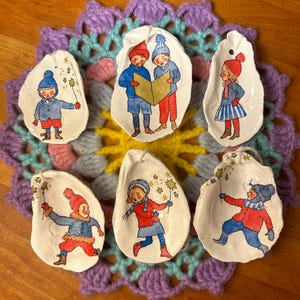 6er Set Christbaumschmuck / Hutschenreuther Decoupage / Weihnachtsschmuck