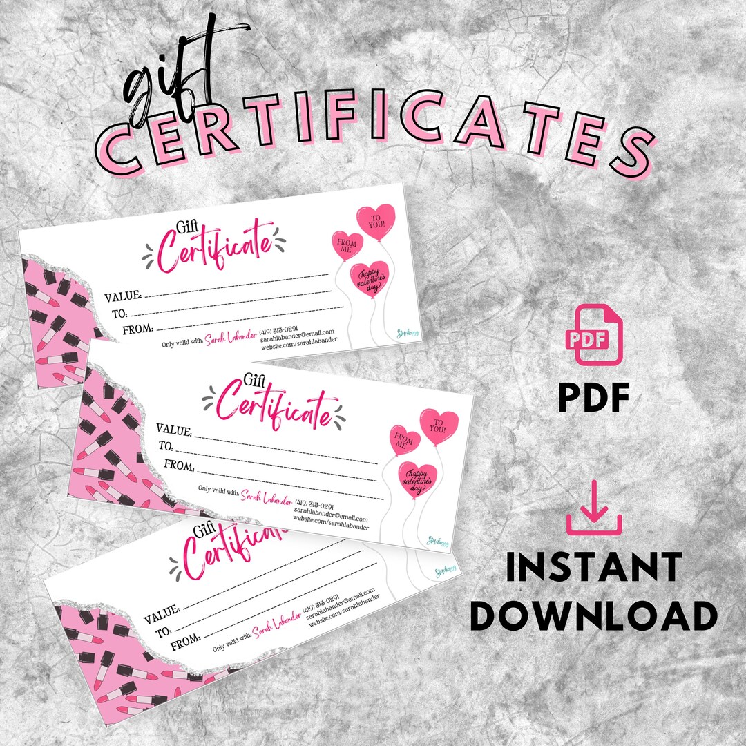 Mary Kay Valentine's Gift Certificates Business Building Party Game Referral Customer Instant ...