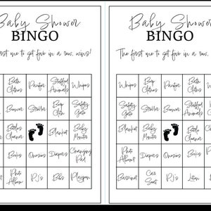 Baby Shower Bingo