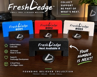 FreshLedge Desktop Hockey Game – Limited Edition Numbered Goal & Puck – 3D Printed Desk Game
