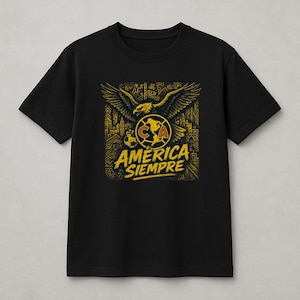 クラブアメリカシエンプレシャツ、メキシコサッカーファンTシャツ、アメリカフットボールレトロTシャツ、ラスアギラスストリートウェア、メキシコサッカーギフト