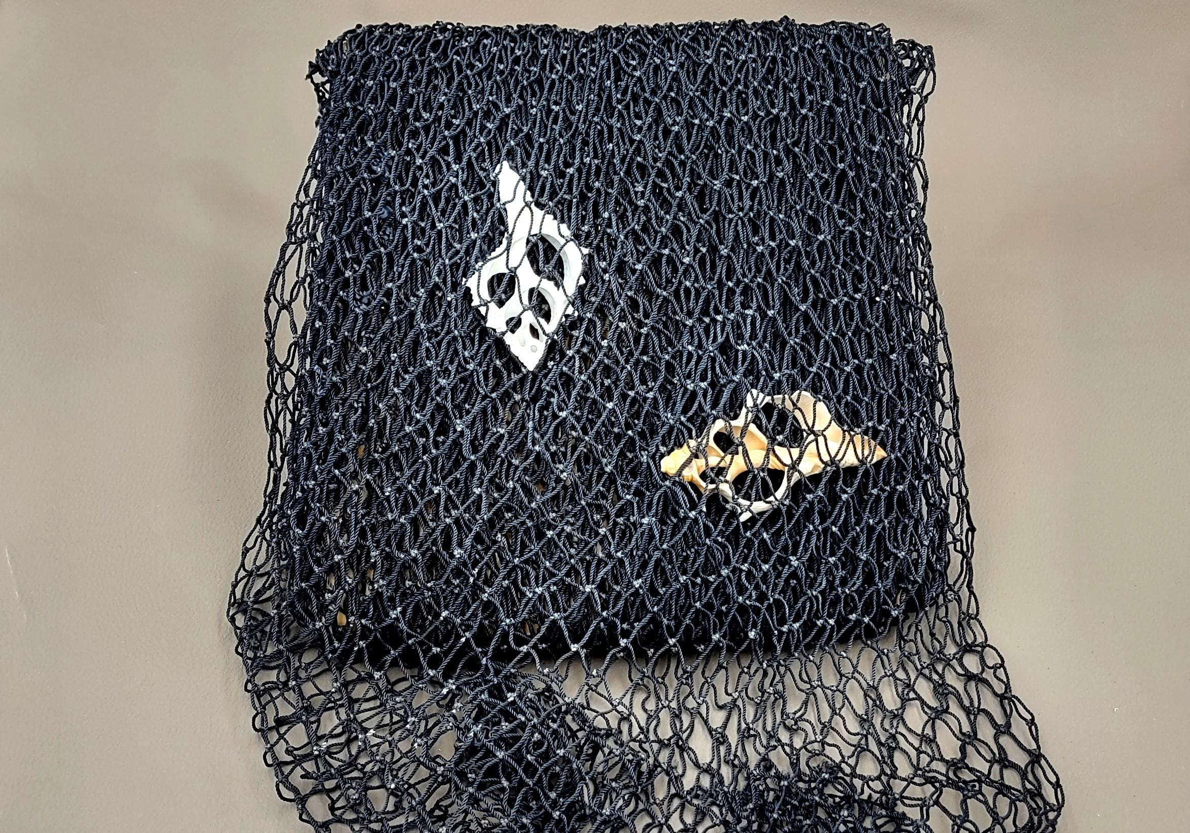 Fish Netblack Decorative Fish Net Black Nylon Tied (1 Net Approx. 4x9 Feet) Fishing ...