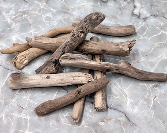 Driftwood Drilled Pieces (10 pieces approx. 3-5 inches)