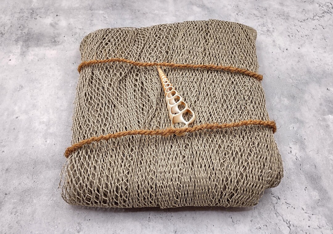 Decorative Fish Net Brown Olive Green Woven (1 Net Approx. 4x9 Feet ...