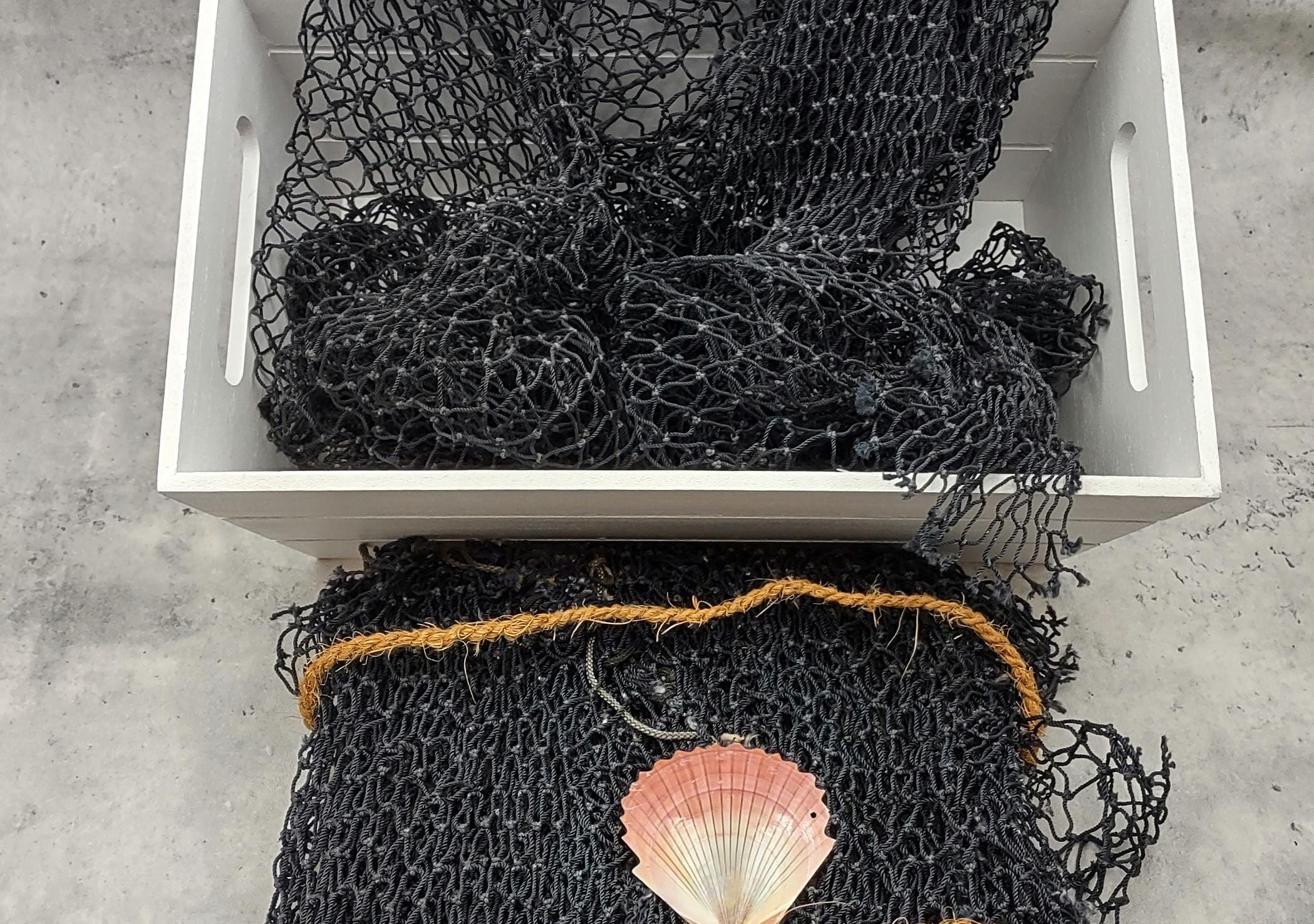 Fish Netblack Decorative Fish Net Black Nylon Tied (1 Net Approx. 4x9 Feet) Recycled ...