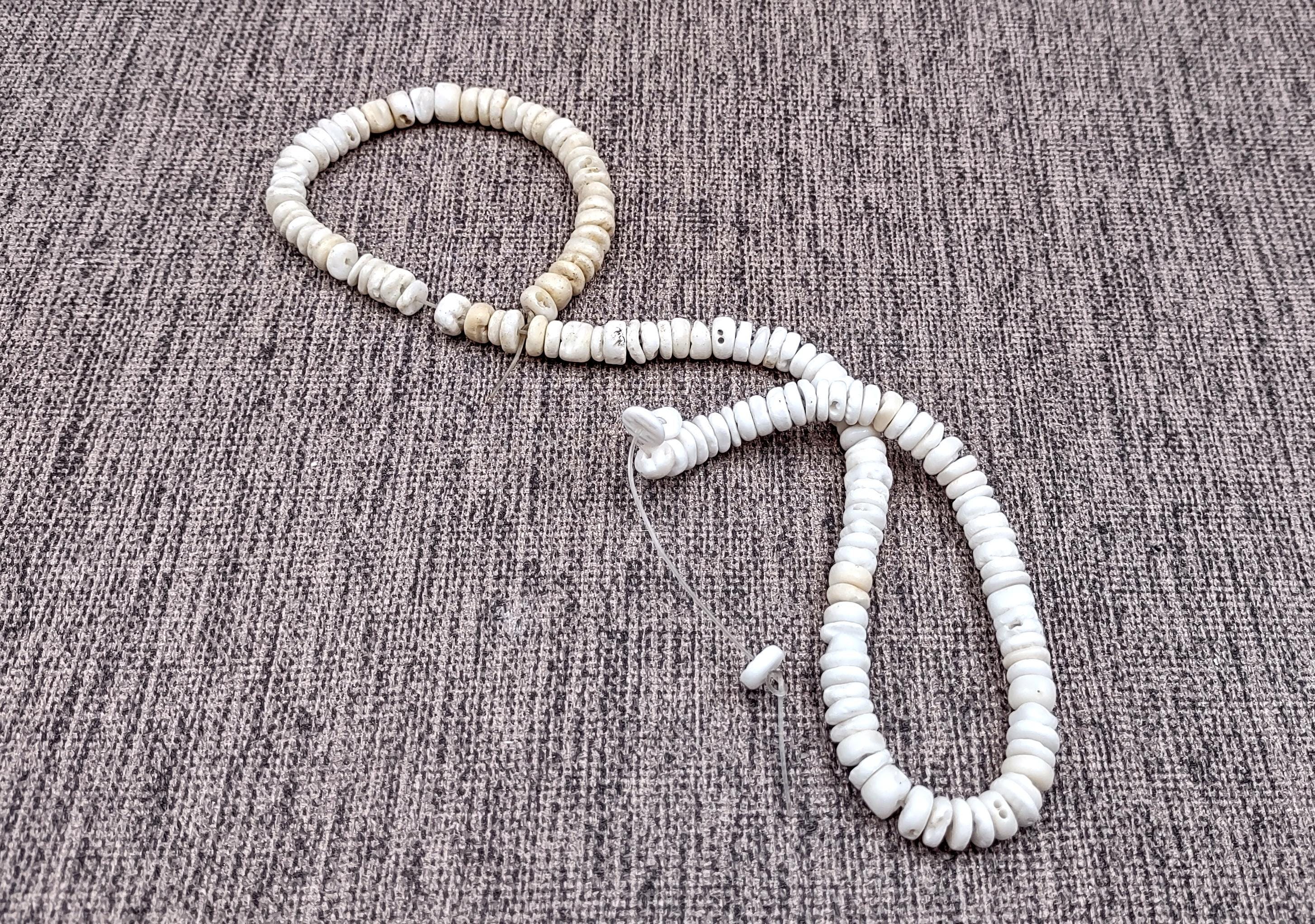 White Puka Style Seashells Drilled Strand (1 Strand Approx. 16 Inches X ...