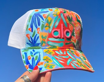 Custom Alo Painted Trucker Hat - Etsy