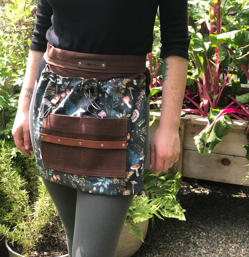 Mushroom Forest Forage Apron Garden Apron Harvest Apron Etsy