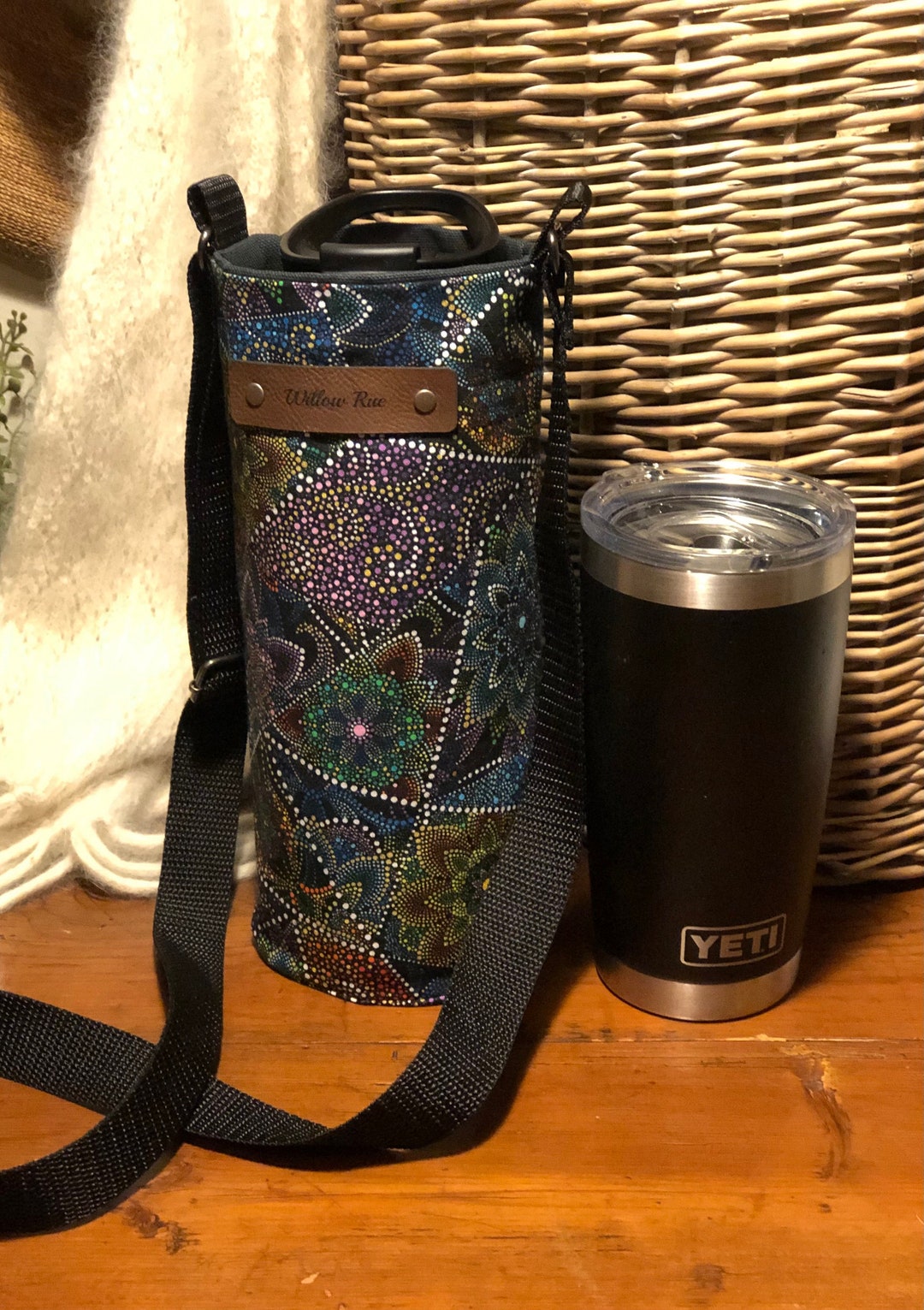 Water Bottle Holder Kaleidoscope Fabric Water Bottle Holder Etsy