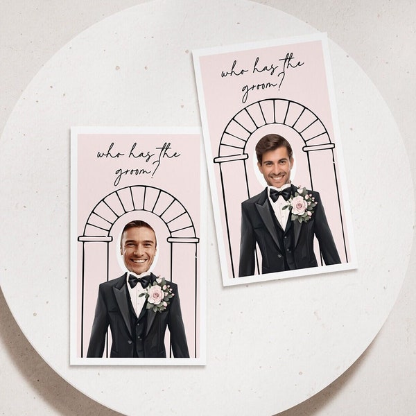 Who has the Groom Game Template, Bridal Shower Game, Bachelorette, Groom Scratch off game, Guess the Groom Game Card