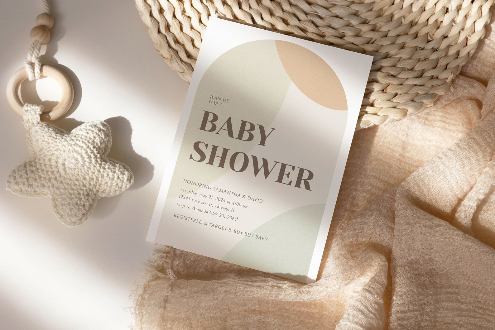 Boho Arch Baby Shower Einladungskarten – 20 Stück Mit Umschlägen, Doppelseitig Bedruckt, 10,2x15,2 Cm, Geschlechtsneutral