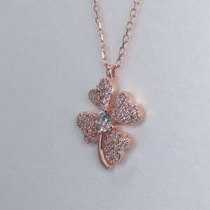 Sterling Silver Clover Necklace, Four Leaf Clover, Dainty Necklace, Good Luck Necklace, Everyday Necklace