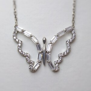 Sterling Silver Butterfly Necklace, Dainty Necklace , Butterfly Pendant, Butterfly Choker For Her, Butterfly Jewelry