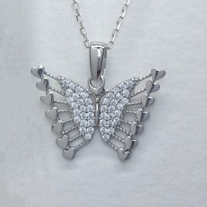 Sterling Silver Butterfly Necklace,Butterfly Jewelry, Butterfly Necklace, Butterfly Pendant For Her