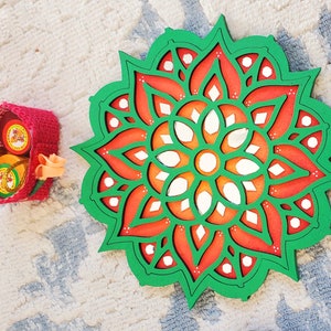 Portacandele Diwali / Base Rangoli / Tappetino Rangoli riutilizzabile / Navratri / Pongal Rangoli / Tappetino Sankranti Kolam / Regalo di ritorno Diwali