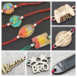 Personalized Rakhis - Resin Rakhi, Name Rakhi, Wooden Rakhi, Magnet Rakhi, Acrylic Rakhi , Rakhi for brother | Rakshabandhan | Rakhi