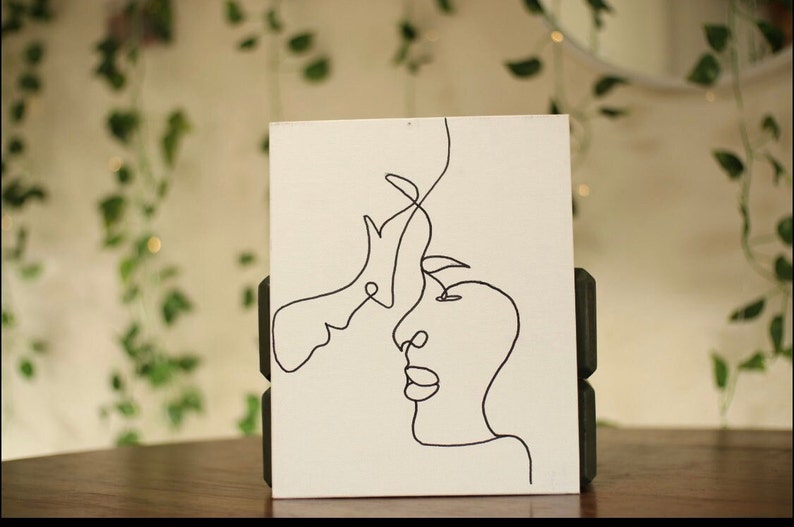 Minimalist Line Painting Etsy