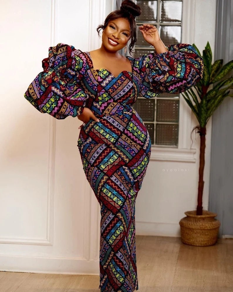 Long Ankara Dress - Etsy