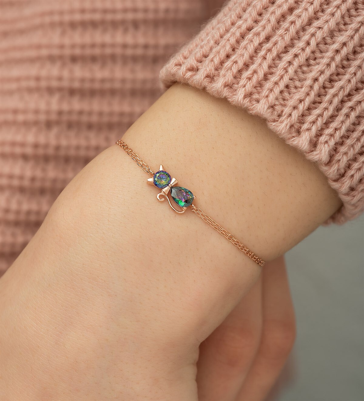 Rose Gold and Silver Bracelet Etsy Canada