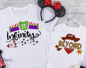 To infinity and beyond shirts, Friend in me, Toy Story Shirts, Buzz and Woody matching Shirts, Andy Shirt, Disney Pixar shirt WD31