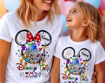 Custom Disney Trip Shirts, Disneyworld Shirts, Disney Vacation T-shirt, Disney Couple Shirt, Disney Family Matching Shirts, Disney Trip 2024