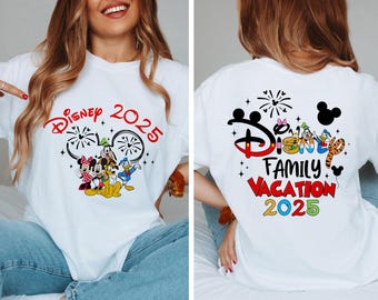 Disney Matching Shirts with Custom Name, Disney Family Matching Shirts, Minnie Mickey 2025 Shirts