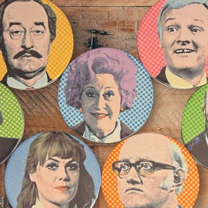 Are You Being Served Ceramic Coaster Set - 70s British TV Show