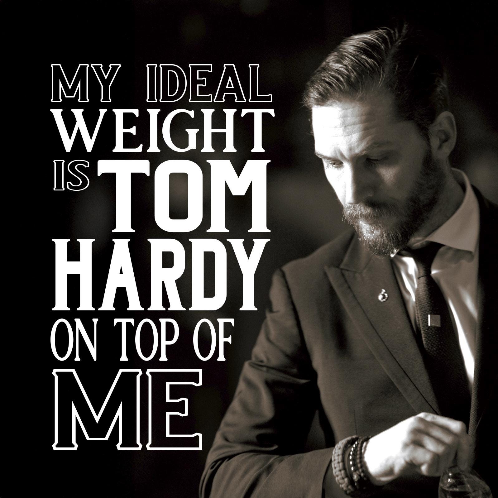 Tom Hardy Magnet: My Ideal Weight Funny Fridge Decor - Image 1
