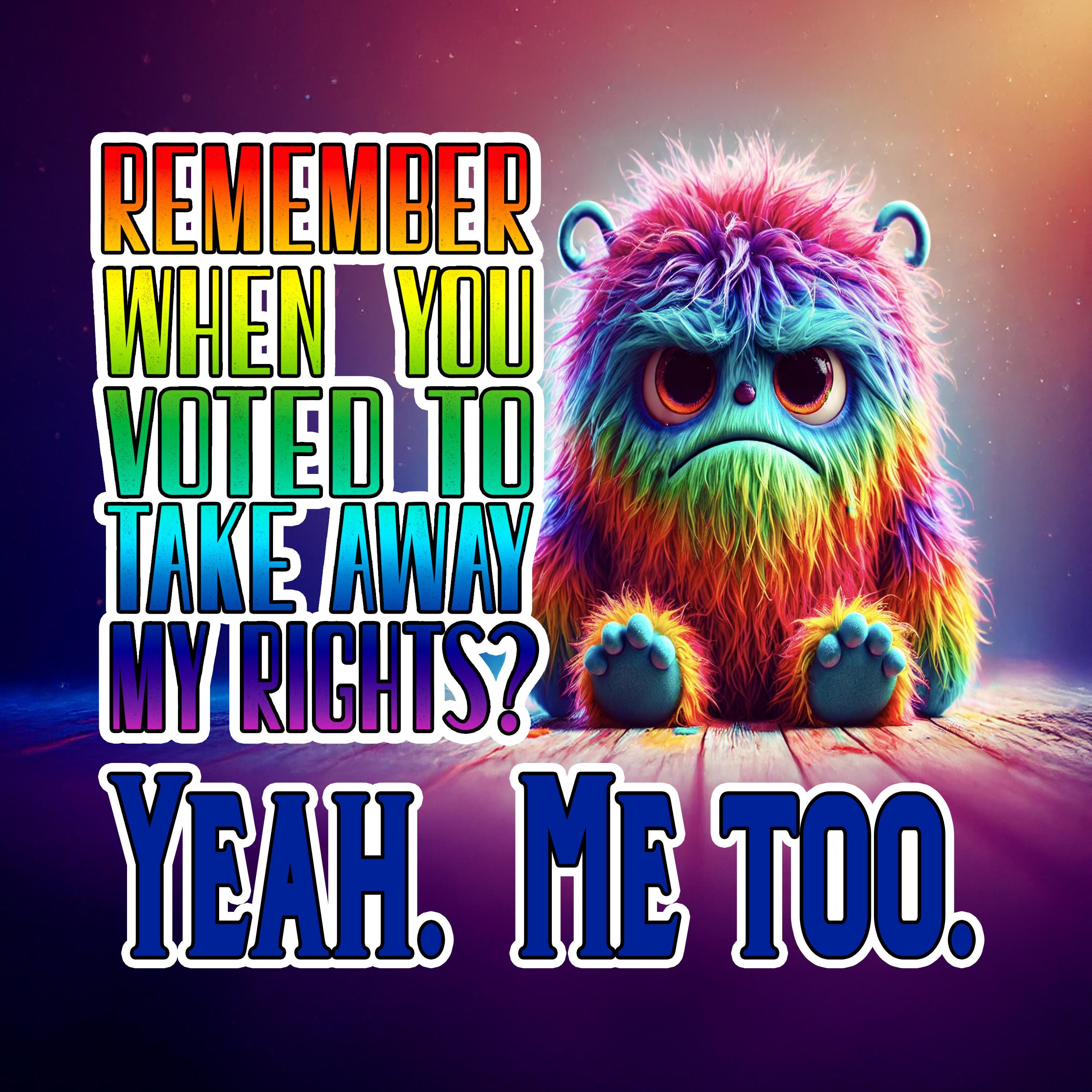 Funny Political Magnet: Remember My Rights - 2" MDF Magnet